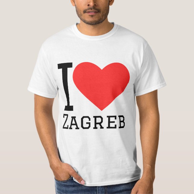 T-shirt J'aime Zagreb (Devant)