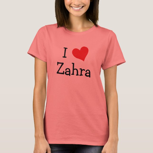 T-shirt J'aime Zahra (Devant)