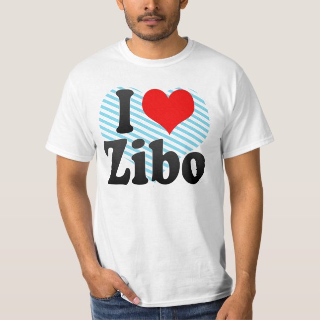 T-shirt J'aime Zibo, Chine. OE AI Zibo, Chine (Devant)