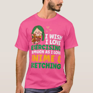 T-shirt J'Aimerais Aimer Anime Sketching Sketch