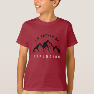 T-shirt J'aimerais mieux explorer les enfants