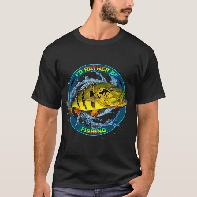 T-shirt J'aimerais mieux pêcher (Devant)
