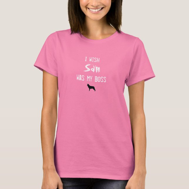 T-shirt J'aimerais que ma mère soit mon patron (Devant)