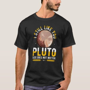 T-shirt J'Aimerais Toujours Que Vous Pluton Style Rétro Sc