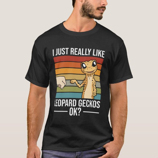 T-shirt J'Aimerais Vraiment Leopard Geckos Leopard Gecko (Devant)
