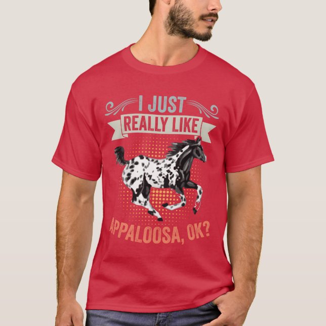 T-shirt J'Aimerais Vraiment Retro Appaloosa Horse Un vinta (Devant)