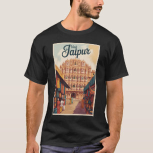 T-shirt Jaipur Inde Hawa Mahal Illustration Art Voyage