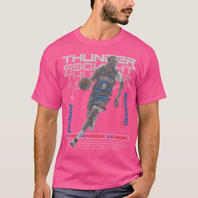 T-shirt Jalen Williams Basket Art Thunder (Devant)