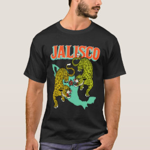 T-shirt Jalisco Mexique Jaguar Chat Monde Voyage Fierté Me