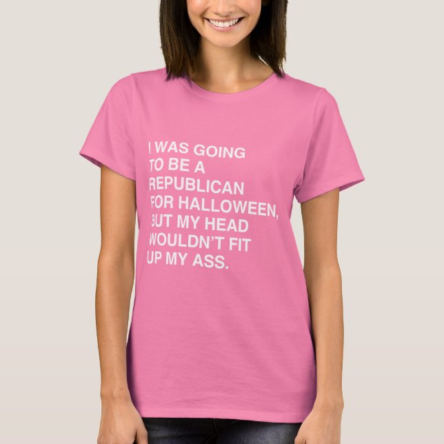 T-SHIRT J'ALLAIS ÊTRE RÉPUBLICAIN POUR HALLOWEEN (Devant)