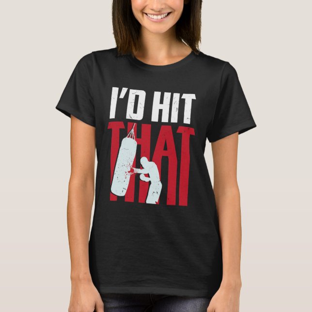 T-shirt J'allais frapper ce cadeau de boxe kickboxing drôl (Devant)