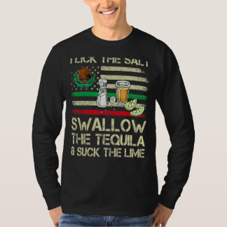 T-shirt J'Allume Le Sel Avaler La Tequila Suck Lime Cinc