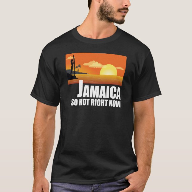 T-shirt Jamacia si chaud en ce moment Retro Travel Beach V (Devant)