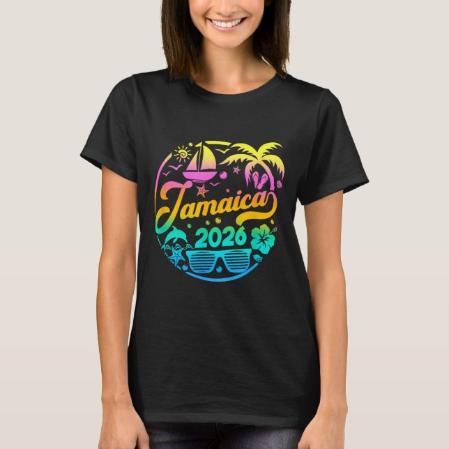 T-shirt Jamaica 2026 Family Vacation Beach Matching Group  (Devant)