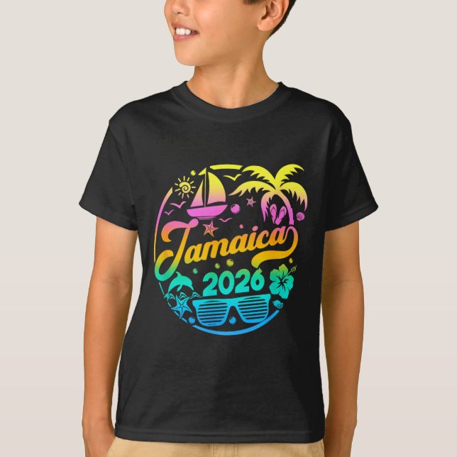T-shirt Jamaica 2026 Family Vacation Beach Matching Group  (Devant)