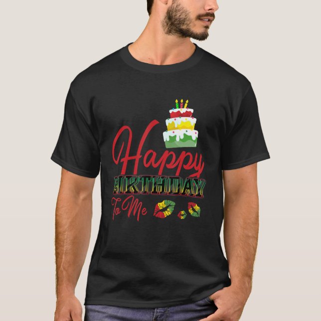 T-shirt Jamaica Birthday Cake Happy Birthday To Me 1 (Devant)