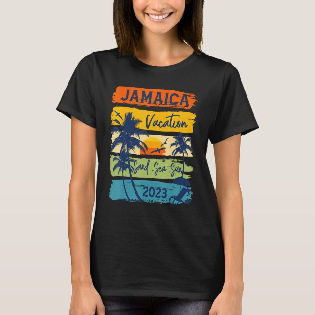 T-shirt Jamaica Caribe Vacation 2023 Family Group Summer (Devant)