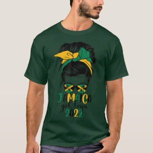 T-shirt Jamaica Girls Trip 2022 Messy Bun Girls Weekend Tr