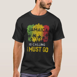 T-shirt Jamaica Is Calling I Must Go Beach Vacation Sunset
