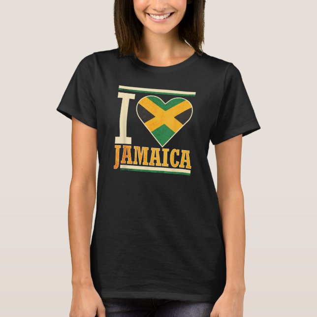 T-shirt Jamaica Jamaican Flag Love Fan 2 (Devant)