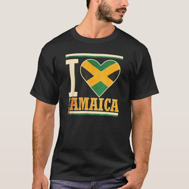 T-shirt Jamaica Jamaican Flag Love Fan 2 (Devant)