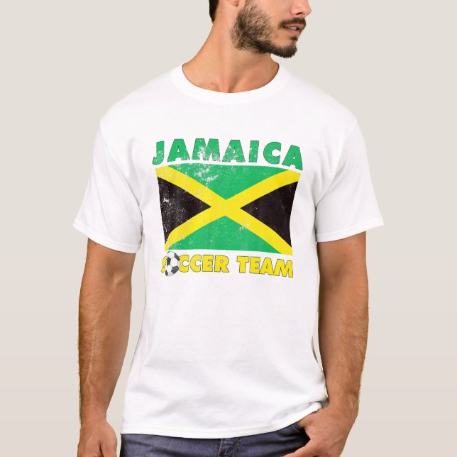 T-shirt Jamaica Soccer Team Supporter Jamaica Flag (Devant)