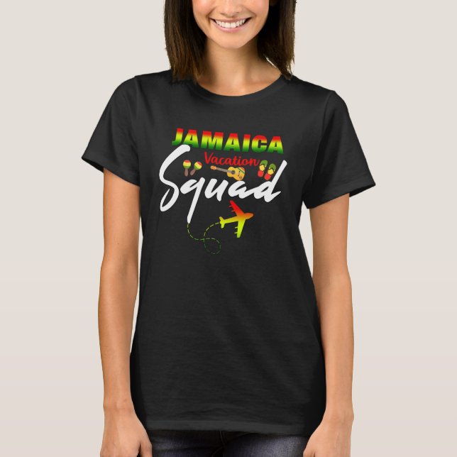 T-shirt Jamaica Travel Vacation Squad Group Matching (Devant)