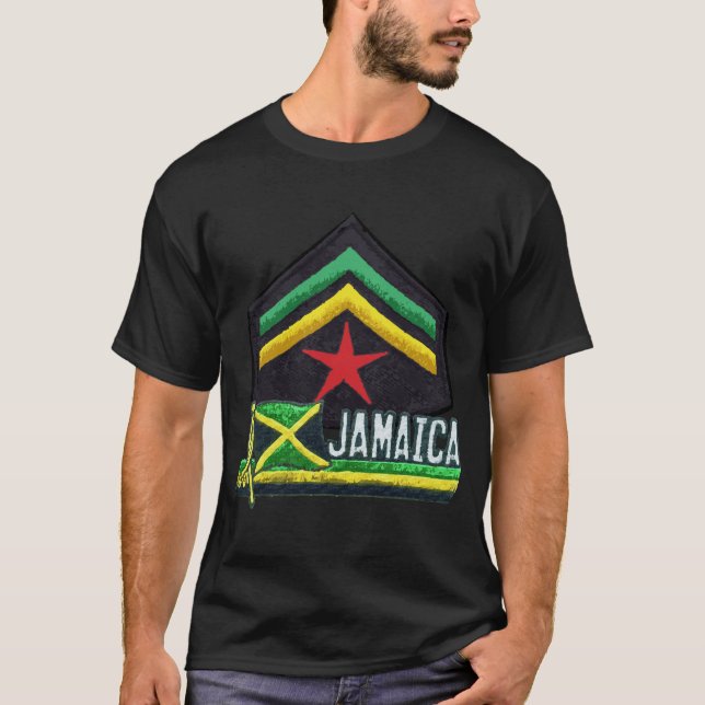 T-shirt jamaïcain de Rasta de drapeau (Devant)