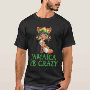 T-shirt Jamaïcain Me Fou Drapeau Fox T Chemise Cheveux Drô