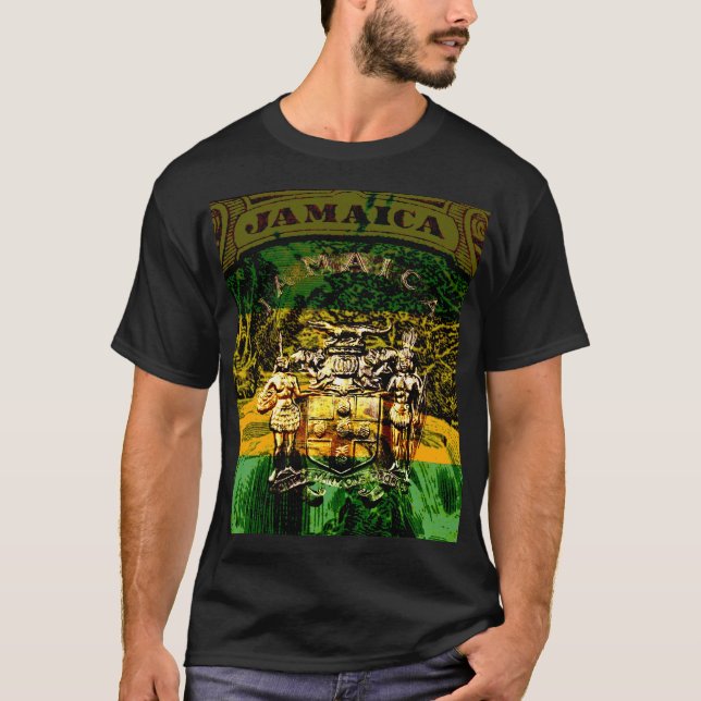 T-shirt Jamaïcain sur le blason (Devant)