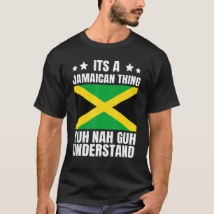T-shirt Jamaïcain : un drapeau jamaïcain, racines jamaïcai