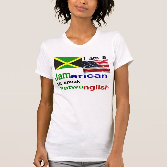 T-shirt Jamaïcaine américaine (Devant)