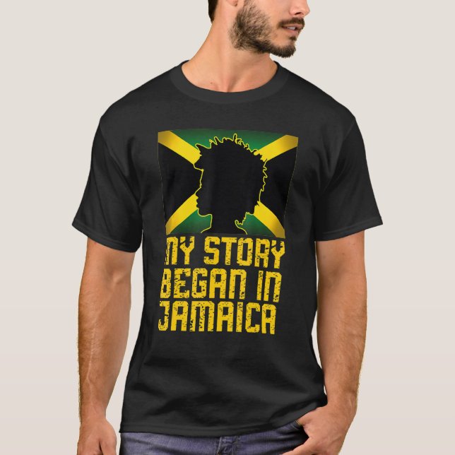 T-shirt Jamaïcaine Moms Jamaïcains Mon Histoire A Commencé (Devant)