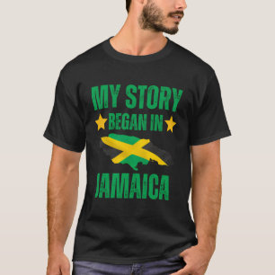 T-shirt Jamaïcaine Moms Jamaïcains Mon Histoire A Commencé