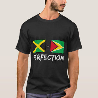 T-shirt Jamaican And Guyanese Perfection Mix DNA Flag Heri