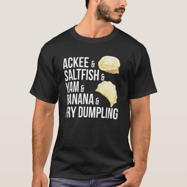 T-shirt Jamaican Heritage Yam Banana Fry Dumpling (Devant)