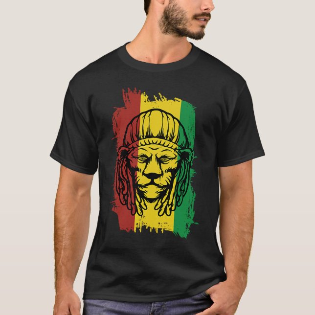 T-shirt Jamaican Lion Multi Coloured (Devant)