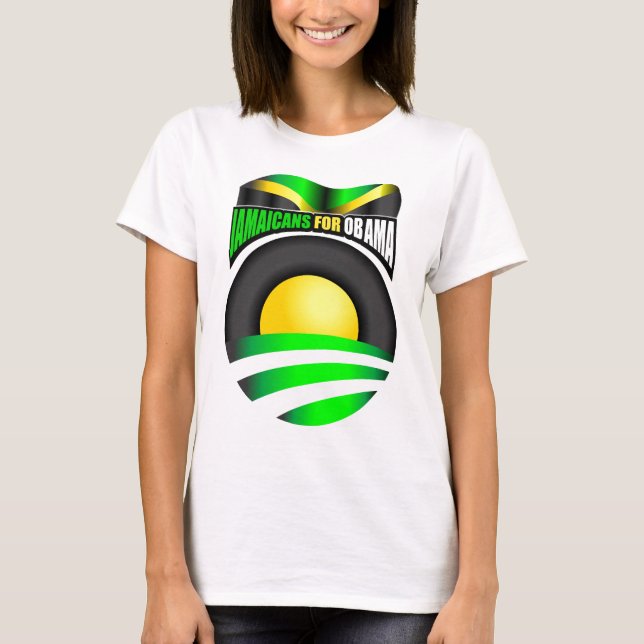 T-shirt Jamaicans pour Obama (Devant)