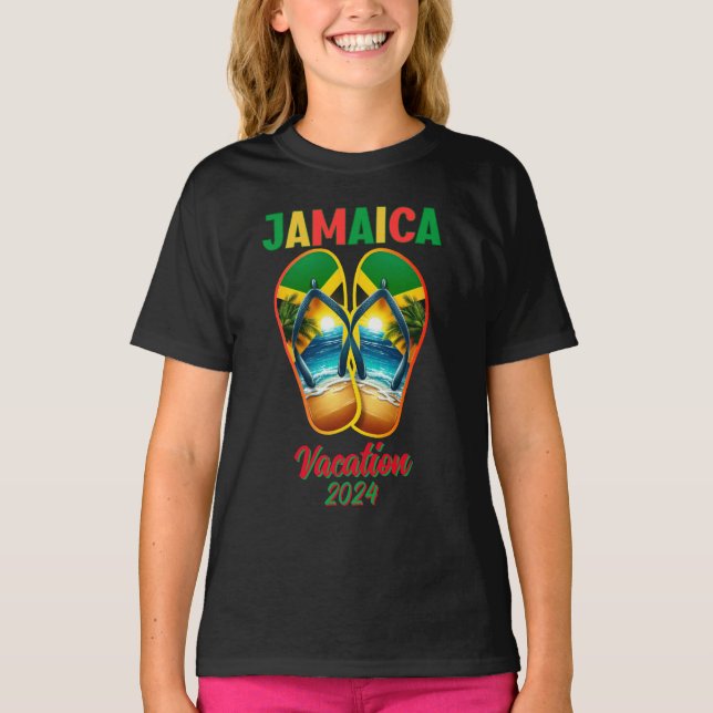 T-shirt Jamaïque 2024 Flip Flop Vacation Plage tropicale (Devant)
