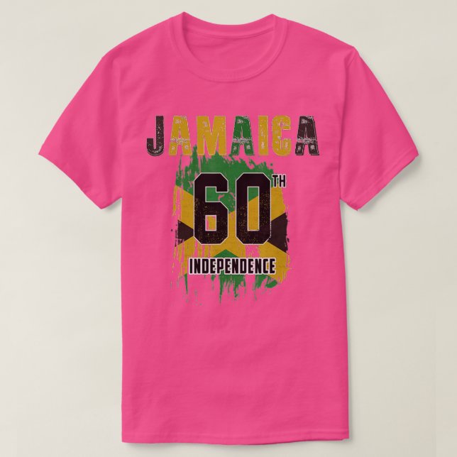 T-shirt Jamaïque 60e anniversaire de l'indépendance nation (Design devant)