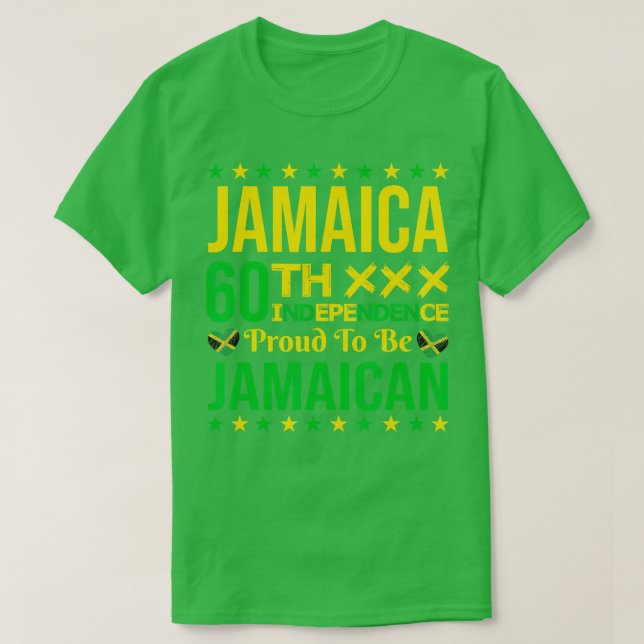 T-shirt Jamaïque 60ème indépendance Fière d'être libre jam (Design devant)