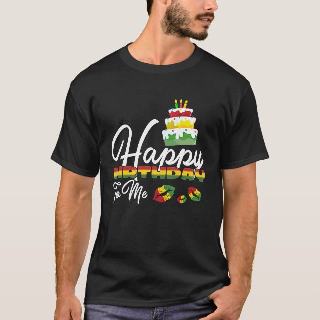 T-shirt Jamaïque Birthday Cake Joyeux anniversaire pour mo (Devant)