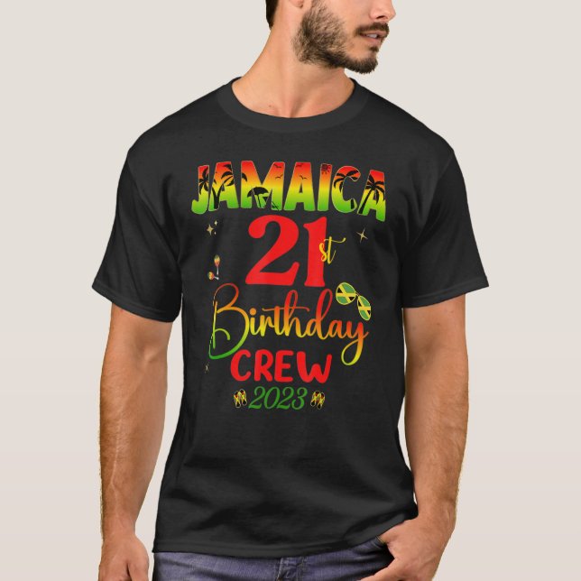 T-shirt Jamaïque Birthday Trip Matching Group 2023 (Devant)