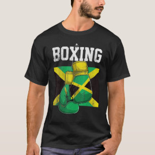 T-shirt Jamaïque Boxer Gants Boxer Boxer Drapeau Jamaïcain