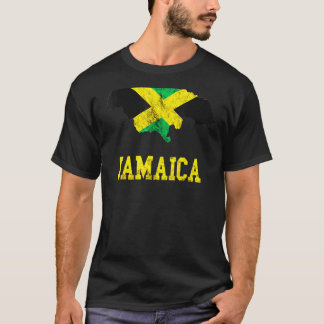 T-shirt Jamaïque Carte Jamaïque Drapeau Jamaïque Caraïbes