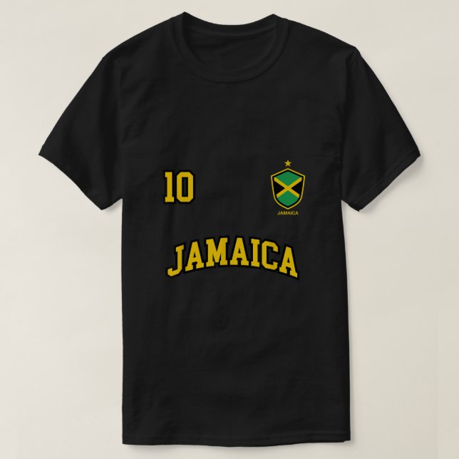 T-shirt Jamaique Chemise Numéro 10 Soccer Team Sports Jama (Design devant)