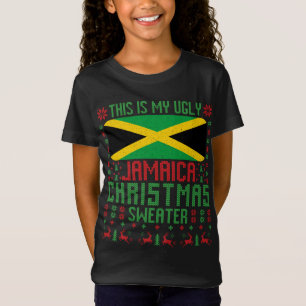 T-Shirt Jamaïque Doux de Noël moche Jamaïque Drapeau pour 