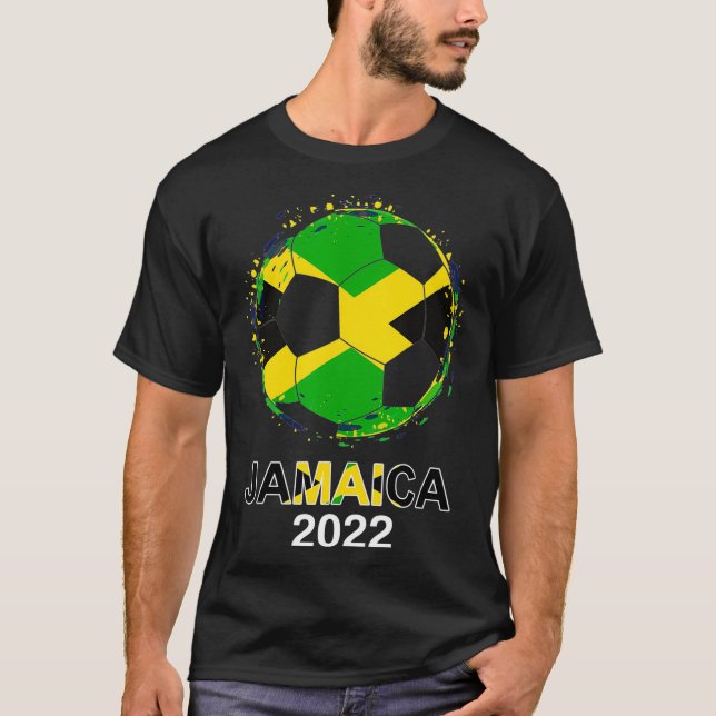 T-shirt Jamaïque Drapeau 2022 Supporter Jamaïcain Soccer T (Devant)