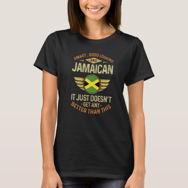 T-shirt Jamaïque Drapeau Fiers Jamaïcains Hommes & Femmes (Devant)
