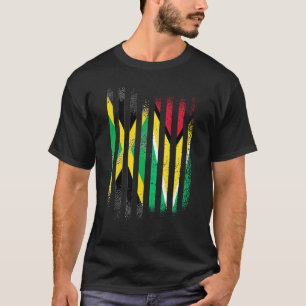 T-shirt Jamaïque Drapeau Guyana Gros Pays Drapeaux Drapeau